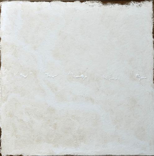 Langage 1 - sabbia e intonaco su cellotex - cm 120x120 – 2009